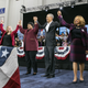 Former President Barack Obama stands with Georgia Democratic candidates (left to right) Carolyn Bourdeaux for CD-07, Sarah Riggs Amico for Lieutenant Governor, Stacey Abrams for Governor and Lucy McBath for CD-06 during a campaign rally at Morehouse College on November 2, 2018 in Atlanta, Georgia. Obama spoke in Atlanta to endorse Abrams and encourage Georgians to vote.
